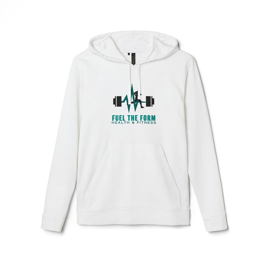 Fitness Hoodie – 'Fuel the Form' Dumbbell Heartbeat Graphic