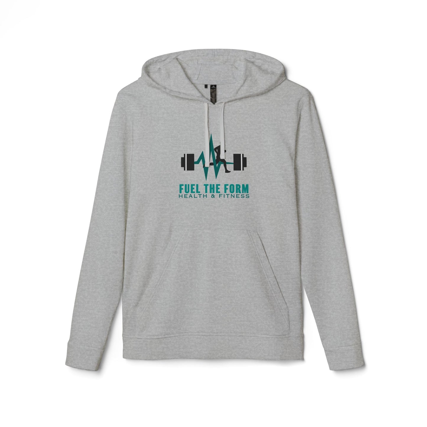 Fitness Hoodie – 'Fuel the Form' Dumbbell Heartbeat Graphic