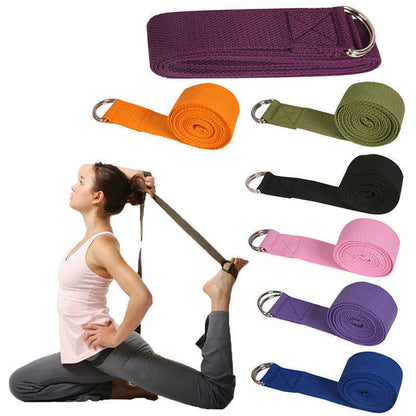 180CM Adjustable Yoga Stretch Strap Belt for Gym Fitness Training