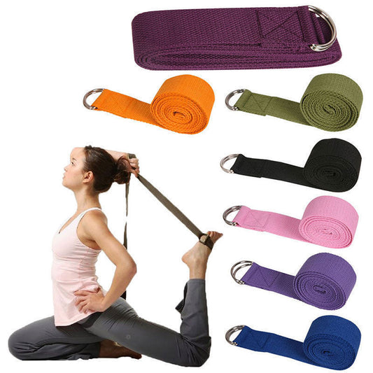180CM Adjustable Yoga Stretch Strap Belt for Gym Fitness Training