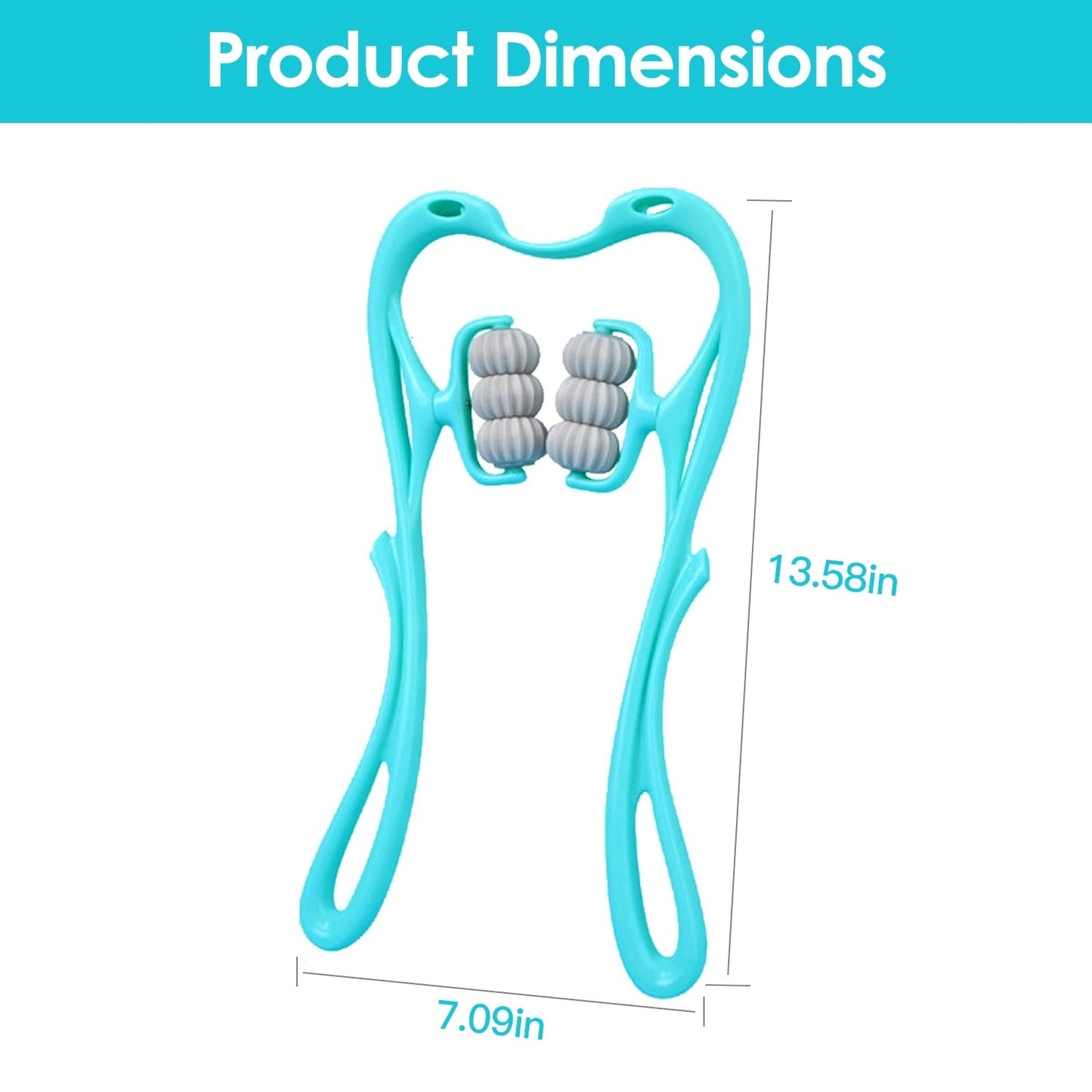 360 Rotatable Neck Roller Massager Portable Trigger Point Pain Relief