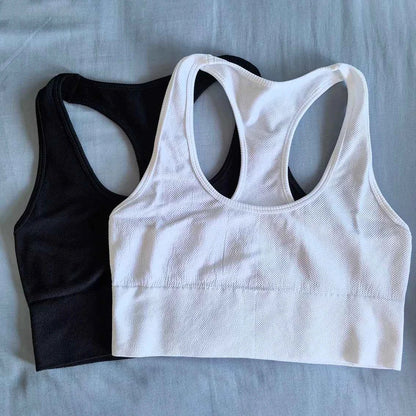 Seamless Ribbed Racerback Sports Bra