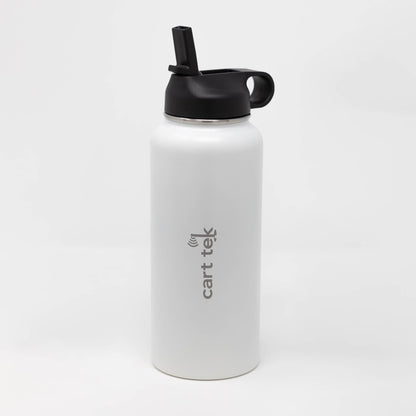 White Cart Tek 32 Oz Thermos Bottle with XL Holder
