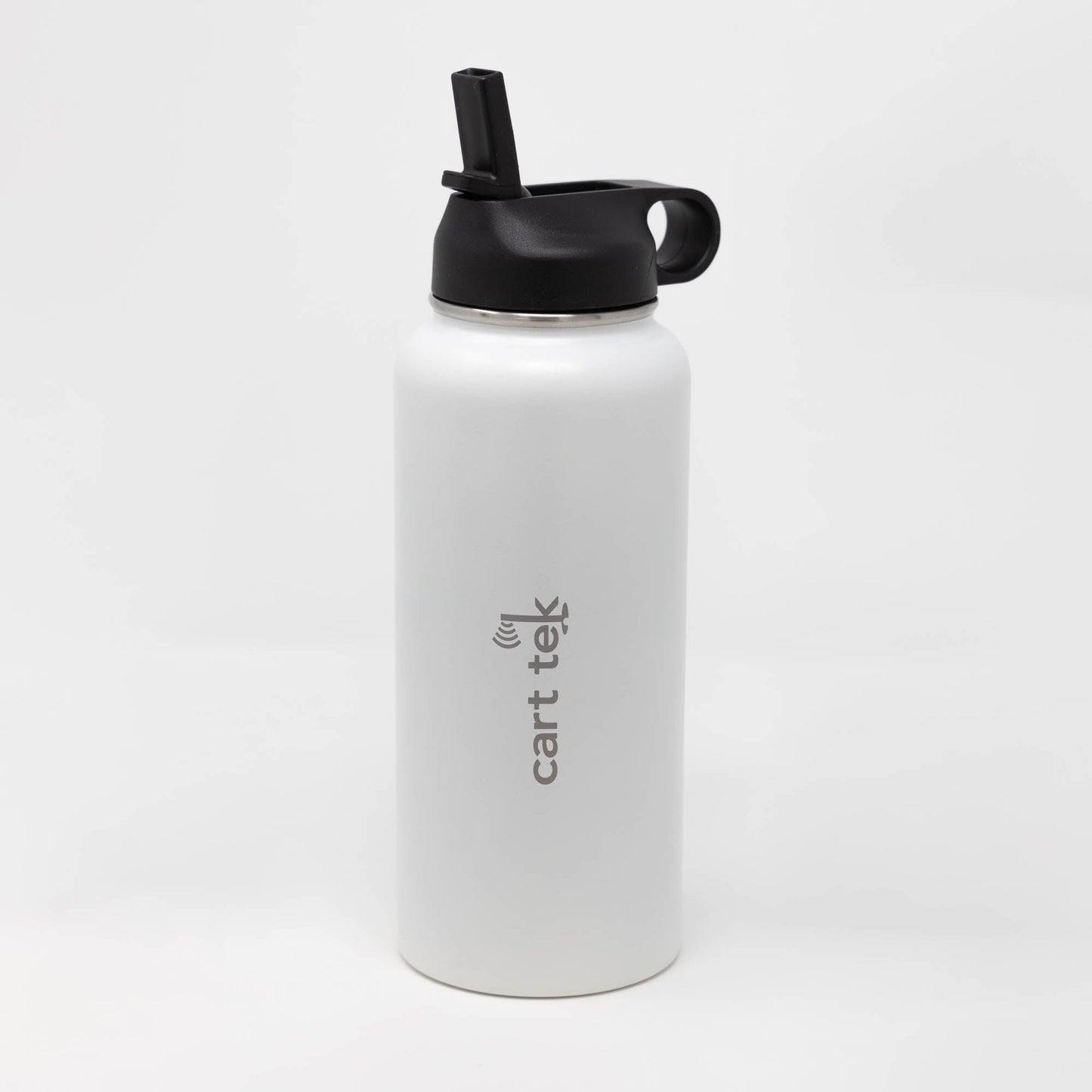 White Cart Tek 32 Oz Thermos Bottle with XL Holder