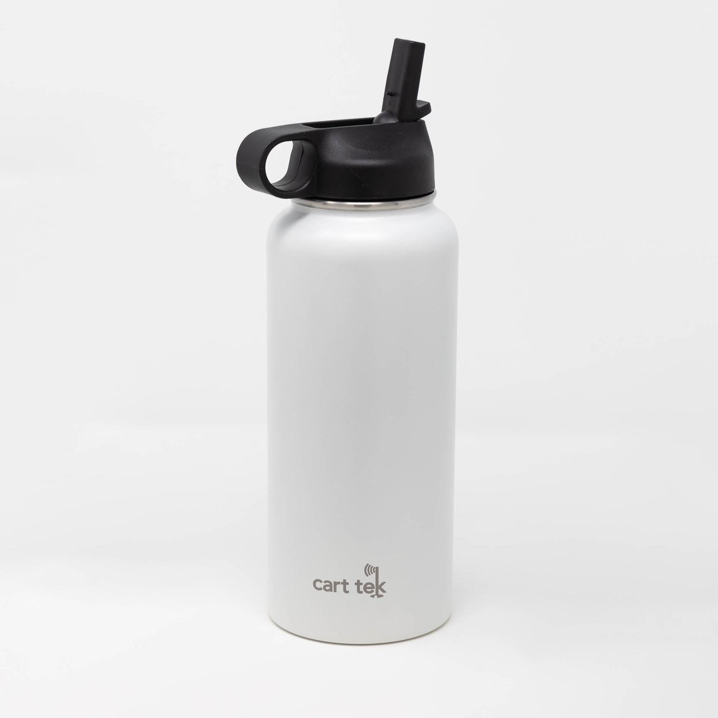 White Cart Tek 32 Oz Thermos Bottle with XL Holder