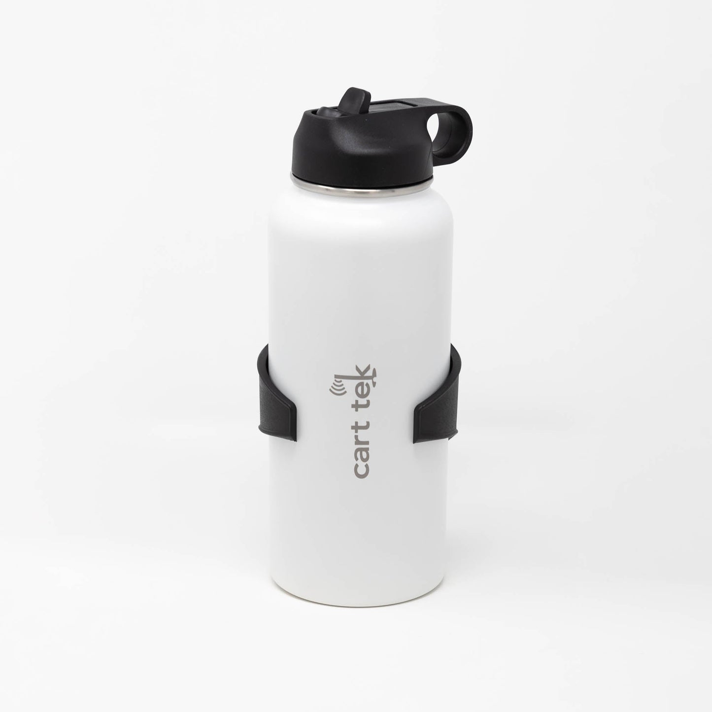 White Cart Tek 32 Oz Thermos Bottle with XL Holder