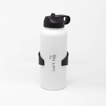 White Cart Tek 32 Oz Thermos Bottle with XL Holder