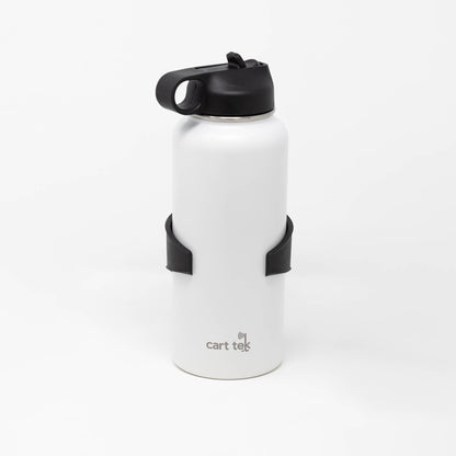 White Cart Tek 32 Oz Thermos Bottle with XL Holder