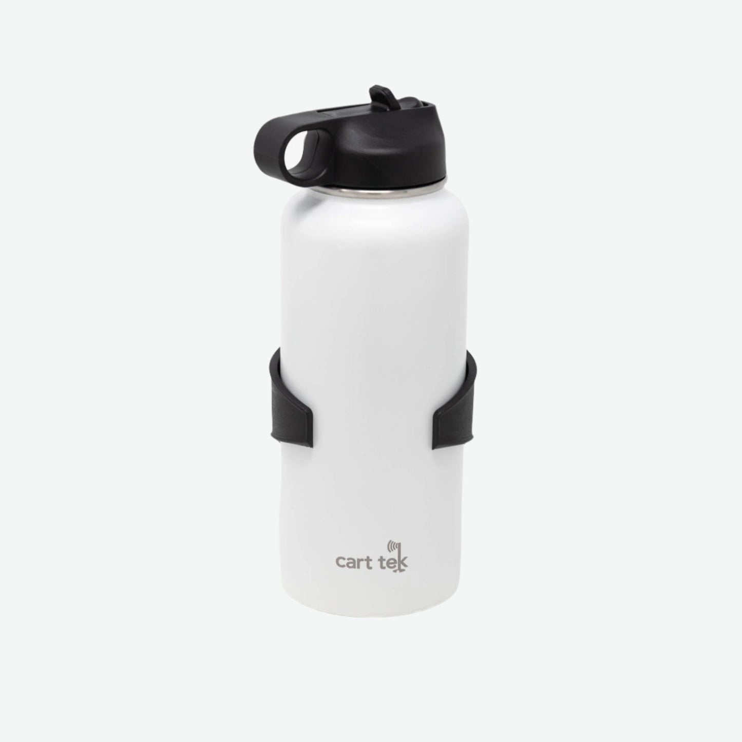 White Cart Tek 32 Oz Thermos Bottle with XL Holder