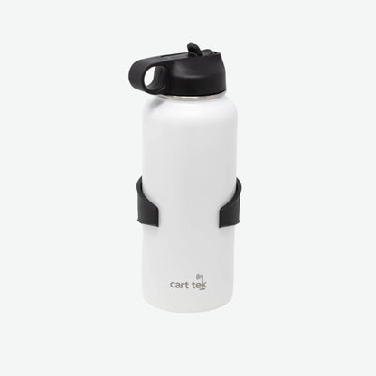 White Cart Tek 32 Oz Thermos Bottle with XL Holder