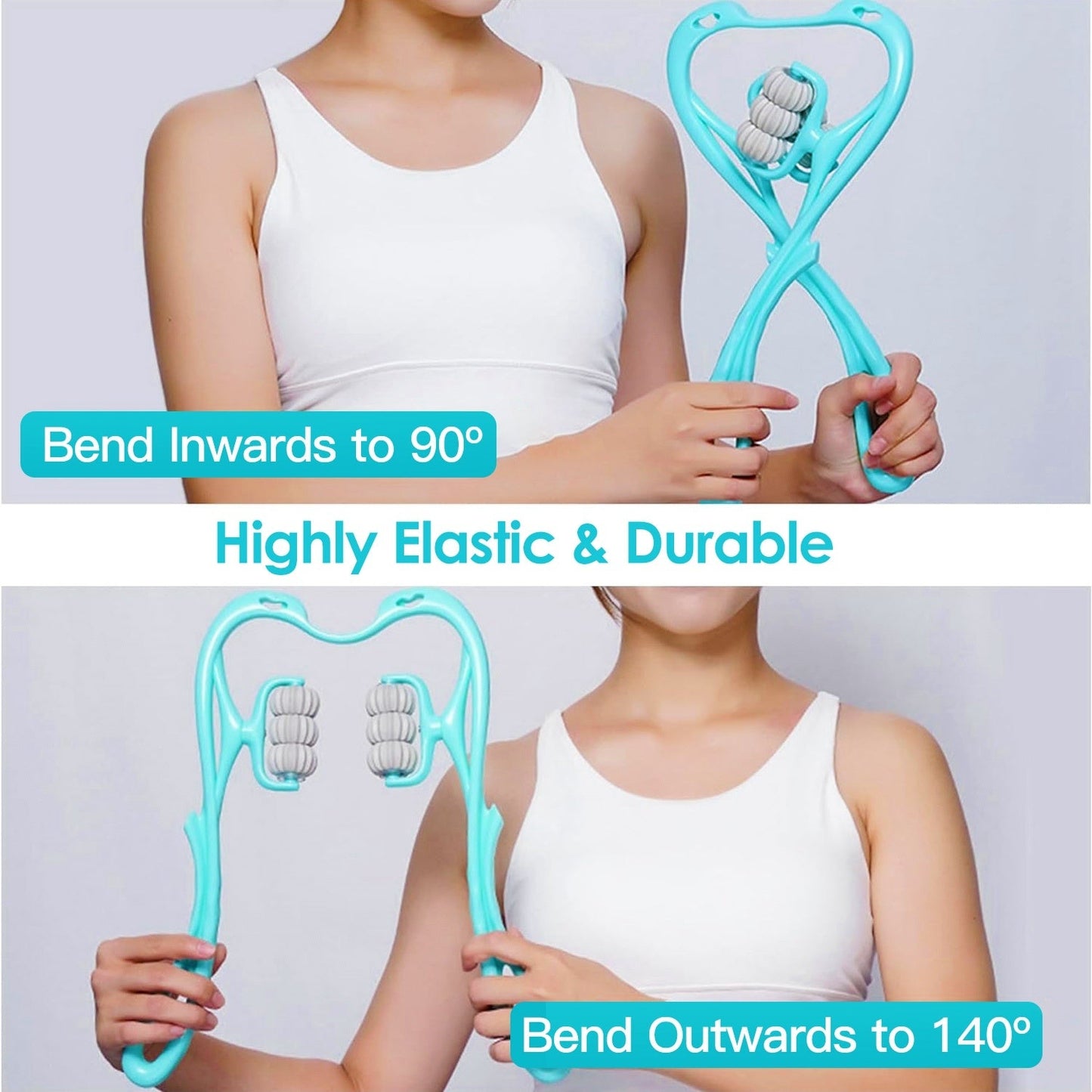 360 Rotatable Neck Roller Massager Portable Trigger Point Pain Relief
