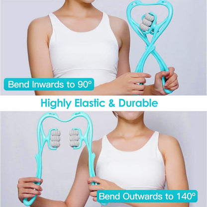 360 Rotatable Neck Roller Massager Portable Trigger Point Pain Relief