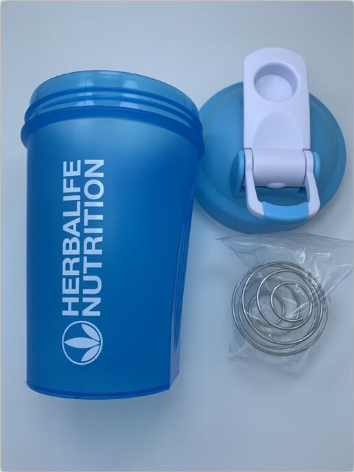 Portable 400ml Shaker Bottle BPA Free with Wire Whisk