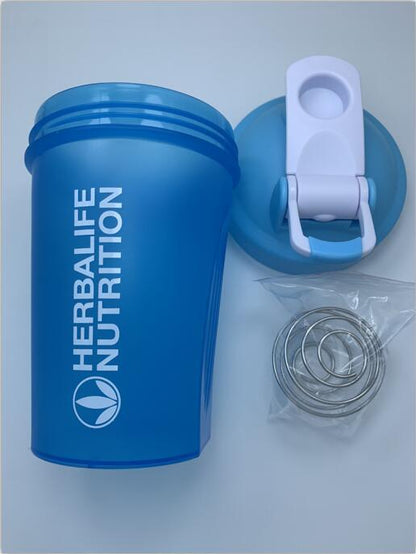 Portable 400ml Shaker Bottle BPA Free with Wire Whisk