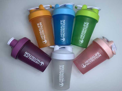 Portable 400ml Shaker Bottle BPA Free with Wire Whisk