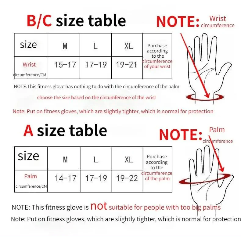 Training Weight Lifting Gloves Fitness Sports Grip Palm Wrist Protection